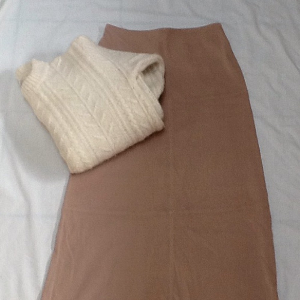 Fairweather faux suede long skirt